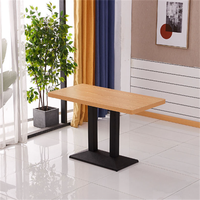 Tables et chaises de salle à manger de restaurant modernes en fer et en bois, ensembles de canapés de banquette, meubles commerciaux durables
