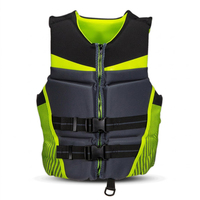 Gilet de sauvetage haute visibilité personnalisé pour sports nautiques, kayak, bateau, wakeboard, gilet de sécurité pour adultes, PFD, jet ski, fermeture éclair avant, réglable
