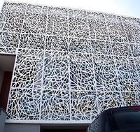 Panneau de mur-rideau en aluminium perforé, motif de trous personnalisé, revêtement de façade métallique pour écran décoratif extérieur de bâtiment