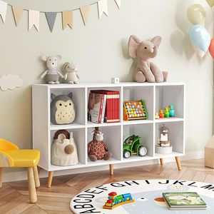Estantería Moderna con 8 Cubos, Estantería Abierta de <span class=keywords><strong>2</strong></span> Niveles con Patas, Organizador de Almacenamiento para Dormitorio - Product Image 6