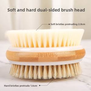 Brosse <span class=keywords><strong>de</strong></span> Douche Exfoliante Portable en Bois à Poils Naturels pour le <span class=keywords><strong>Corps</strong></span> et le Dos – Offre Spéciale - Product Image 3