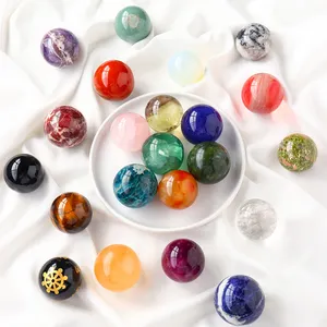 Wholesale natural stone energy 4.5-8cm crystal sphere gemstone ball polished quartz stone