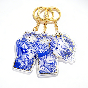 Make Your Own Clear Printed Anime Glitter Custom Double Sided Plastic Souvenir Keychain - Product Image 2