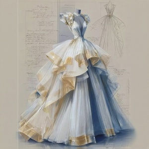 <span class=keywords><strong>Robe</strong></span> de bal longueur plancher personnalisée OEM <span class=keywords><strong>robe</strong></span> de mariée avec jupe large <span class=keywords><strong>robe</strong></span> de banquet de soirée plissée <span class=keywords><strong>pour</strong></span> femmes de <span class=keywords><strong>taille</strong></span> plus avec des formes - Product Image 5