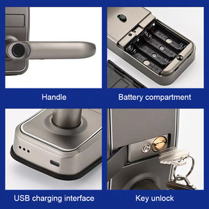 Kunci Pintar Anti Maling Biometrik Elektrik Tt Set Dengan Kontrol Aplikasi, Kunci Digital Tanpa Kunci untuk Rumah, Kenop Otomatis untuk Pintu - Product Image 5