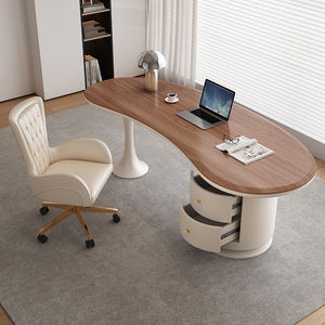 Modern Luxury Cream Style Solid Wood <strong>Desk</strong> for Home Study &amp; Office Light Computer <strong>Desk</strong> Elegant Coffee Table - Product Image 3