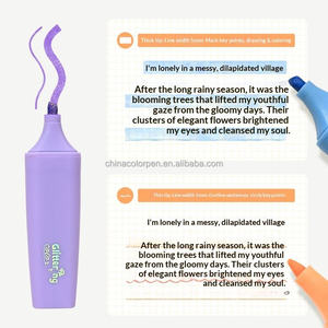 Ensemble de stylos surligneurs pastel scintillants, 4 <span class=keywords><strong>couleurs</strong></span>, stylos fluorescents chatoyants pour enfants, bricolage artistique - Product Image 6