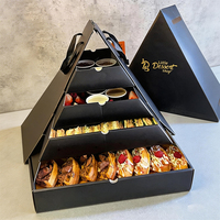 Nouvelle Boîte Pyramide Personnalisée de Qualité Alimentaire pour Traiteur, Emballage de Plats à Emporter, Pâtisseries, Desserts, Petits-déjeuners et Brunchs