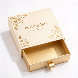 Caja de Regalo de Lujo para Dulces Gourmet y Chocolates, con Compartimentos Individuales y Diseño de Cajón en Cartón Rígido - Product Image 1