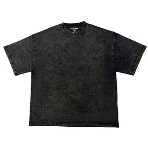 Full custom acid wash t shirts high quality oversized tshirt Wholesale custom cloths for men