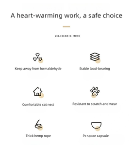 Pabrikan Grosir Produk Hewan Peliharaan Pohon Panjat Kucing dari Kayu dan Sisal dengan Tinggi yang Dapat Disesuaikan - Product Image 3