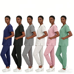 Men Medical <b>Scrub</b> Uniforms Split Set Breathable Woven Fabric Hospital Use - Product Image 3