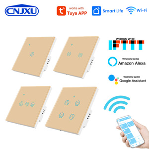 מתג קיר חכם בית חכם טויה WiFi מתגי תאורה לוח מגע שלט רחוק זכוכית קיר מתגים חשמליים חכמים - Product Image 3