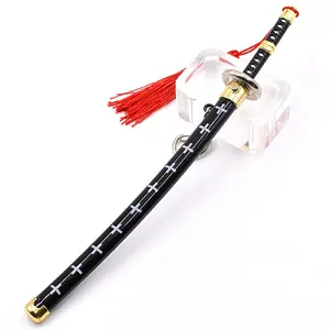 Personnage d'anime populaire personnalisé samouraï <span class=keywords><strong>Trafalgar</strong></span> Law épée métal artisanat épée porte-clés Spot cadeau art décoratif 22cm - Product Image 1