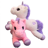 Peluche de licorne géante rose personnalisée, jumbo kawaii, jouet doux, grand oreiller
