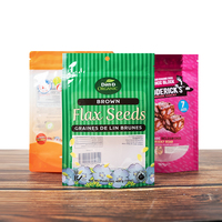 Sachet Doypack Personnalisé Imprimé avec Fermeture Éclair et Fenêtre Transparente, en Plastique Alimentaire pour Emballage de Snacks