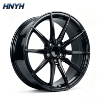 Nouvelles jantes en alliage d'aluminium forgé 5x114.3 20 pouces, concaves à profil profond, finition noire, haute performance pour voiture de tourisme