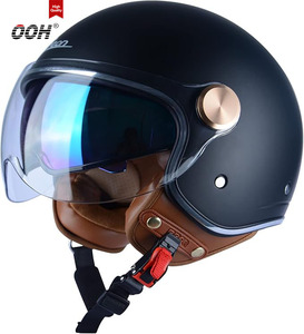 <span class=keywords><strong>Casco</strong></span> Moto Aperto OOH per Adulti Omologato DOT 3/4 Stile Retrò <span class=keywords><strong>Vespa</strong></span> con Doppia Visiera per Uomo e Donna - Product Image 1