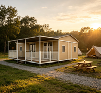 Maison conteneur extensible pratique de 40 pieds pour hébergement de vacances en forêt