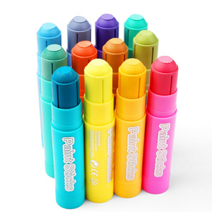 ชุดสีเทียนแท่ง 12 สี แห้งเร็ว ไม่เลอะเทอะ ไม่เป็นขี้ขลาด สีเทมเพราแบบแท่ง บิดได้ ขนาด 4.5 นิ้ว ชุดของเล่นวาดภาพ - Product Image 2