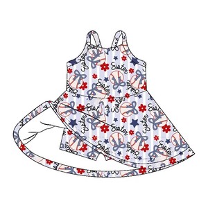 Vestido de Verano Personalizado para Niñas con Estampado de Béisbol, Sin Mangas, Corte en A, Largo hasta la Rodilla, Bonito y Casual, con Pantalones Cortos Incorporados - Product Image 6