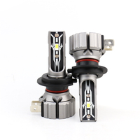 Phare LED pour moto et voiture LANSEKO tout-en-un E2 H7 9005 9006 9012 sans ventilateur, ampoule à montage direct avec 17W 4000LM pour feux de brouillard LED