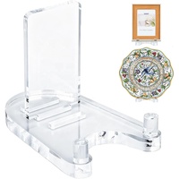 Support de Présentation en Acrylique Réglable Transparent pour Assiettes, Livres, Cartes, Cadres et Photos de 8 à 12 Pouces