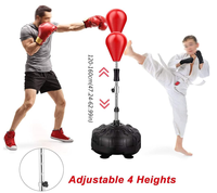 Support de sac de frappe autoportant JIKE Sports réglable en hauteur, en acier, avec matériau PU et remplissage d'eau pour l'entraînement de boxe