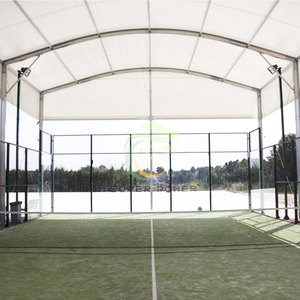 Bon marché Court de tennis de padel panoramique coupe-vent avec toit en plein air - Product Image 2