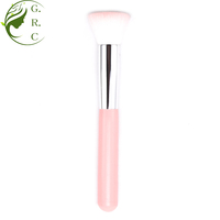 F poils synthétiques, brosse de maquillage liquide incurvée, couleur unie, mate, pour fond de teint, pour correcteur de maquillage