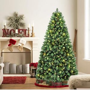 Luxury Pre-Lit PVC Pine Needle Christmas <b>Tree</b> <b>LED</b> <b>Lights</b> Foldable Design Outdoor Use High Quality Standing Base-New - Product Image 2
