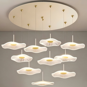 Lampada a Sospensione LED Regolabile Cream Wind Cloud, Lampadario Moderno Nordico per Ville, Soggiorni e Camere da Letto - Product Image 1