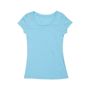 T-shirt pour femme en mélange coton-polyester, prêt pour les voyages, résistant aux plis, tissu à séchage rapide, design léger et pliable, idéal pour les vacances - Product Image 1