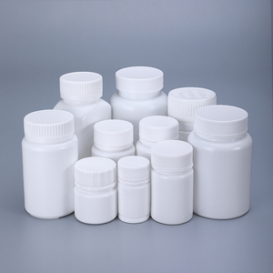 20ml ~ 200ml White Width Mouth HDPE Plastic Medicine Container Pill Packer Bottle with Child Resistance Cap