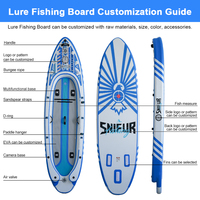 2023 nouveau design OEM usine planche à pagaie gonflable pêche avec chaise Funwater mousse planche pêche sup planche pour pêche