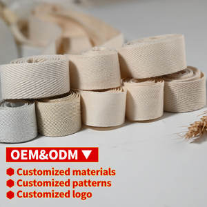 OEM 10MM 40MM 웨빙 테이프 헤링본 코튼 로고 맞춤형 자카드 코튼 웨빙 ODM 코튼 꼬임 웨빙 벨트 의류용 - Product Image 2