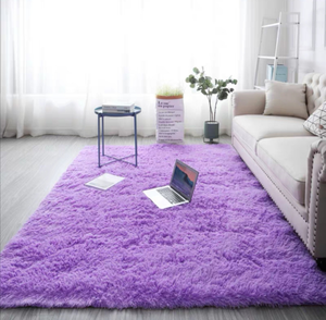 Tapis de Zone d'Intérieur Moderne Super Doux Antidérapant, Carpette Soyeuse Lisse et Moelleuse à Poils Longs pour Chambre, Salle à Manger, Salon, Enfants, Tapis en Peluche PV - Product Image 6