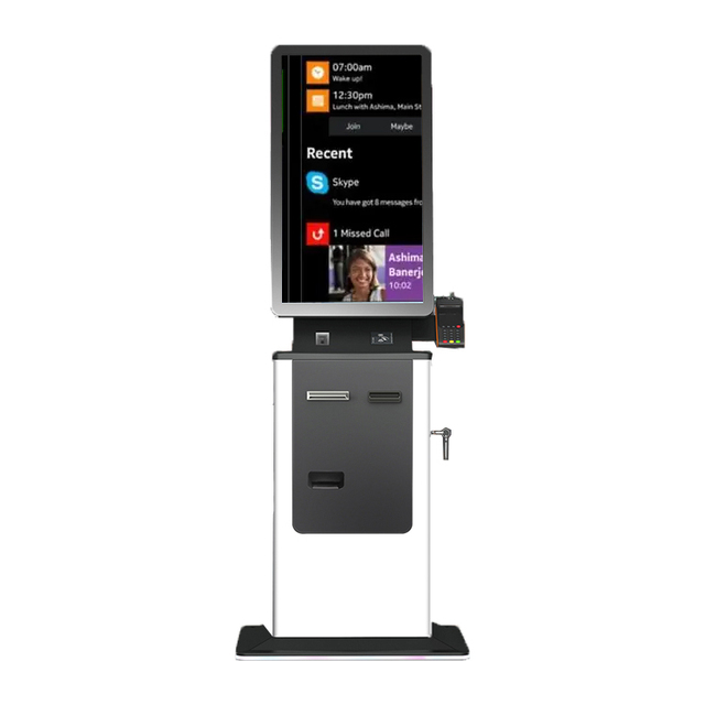 For Self Hotel Check-in Passport Scanner Card Reader Payment Machine Coin Cash Acceptor QR Scanner SDK Multi-Touch Payment