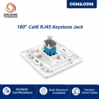 Module Keystone RJ45 coloré sans outil IDC, 6 couleurs, pour plaque murale et panneau de brassage
