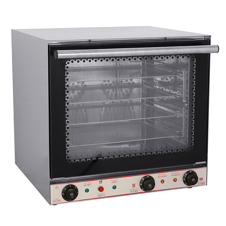 Four électrique de convection d'équipement de boulangerie de fours de convection de 4 plateaux commerciaux avec la fonction de vapeur