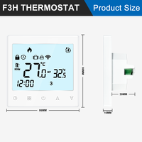 Termostato de Calefacción por Suelo Radiante Eléctrico de 16A con Control de Temperatura Digital Inteligente por WiFi y Sensor Externo para el Hogar