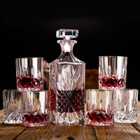Bouteille en verre moderne et antique de 400ml, décanteurs de liqueur en cristal avec neige ou gold mountain