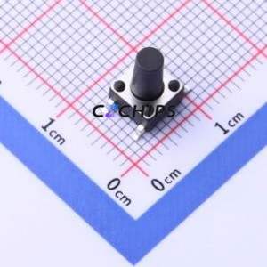 TD-1101SR-10.0H-160 Tactile Switch SMD-4P,6x6mm Switch Single Pole Single Throw Round Button 1.6N Vertical Mount - Product Image 1