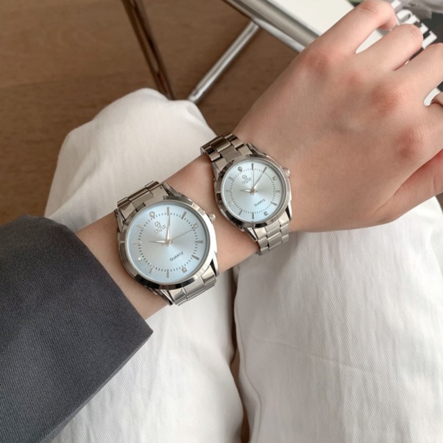 High-end Watches for Couples with Simple Steel Bands, Quartz Movement, Elegant Appearance Light Luxury Wristwatches