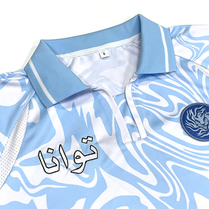 Camiseta de Fútbol Personalizada de Poliéster con Malla Transpirable, Manga Corta, Diseño Retro Informal - Product Image 5