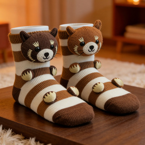Calcetines de Invierno de Alta Calidad, Transpirables, con Diseño de Animales, Tejido de Punto, Calcetines Navideños Lindos con Dibujos Animados - Product Image 6