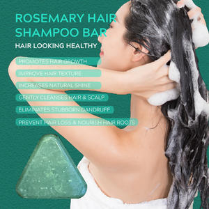 Champú Anticaspa y Control de Grasa al por Mayor, Champú Herbal para el Cabello, Fijador Capilar Triangular, Jabón Capilar Natural de Hierba Usman Verde - Product Image 2