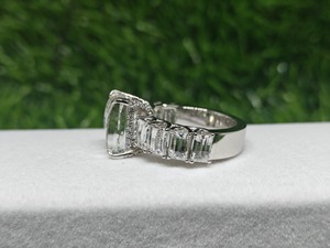 Custom Lab Grown Diamond Vintage <b>Ring</b> 14k Gold Emerald Cut Fancy Dark Luxury Women's RIZTA JEWELS DE Color D - Product Image 2