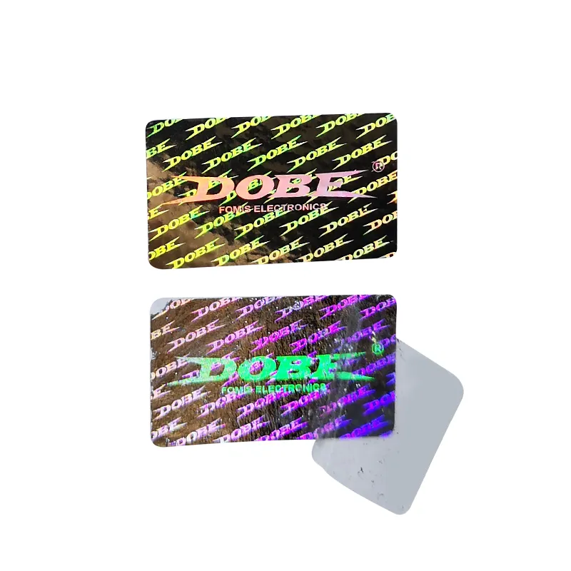 Benutzer definierte holo graphische Ticket karte manipulation sichere Tasche Box Marke Logo Mark 3D-Band Rote Farbe Klebstoff Hologramm Etikett Aufkleber Druck