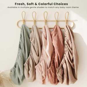 Sábanas de Muselina Suave para Cambiar Pañales, 16x32 Pulgadas, Fundas para Cambiador de Pañales - Product Image 5